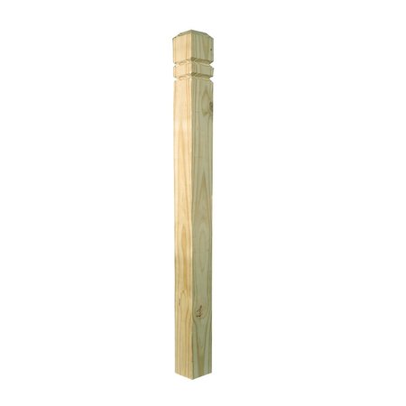 PROWOOD 4 in. X 4 in. W X 4.5 ft. L Southern Yellow Pine Double V-Groove Deck Post #2/BTR Grade 231685